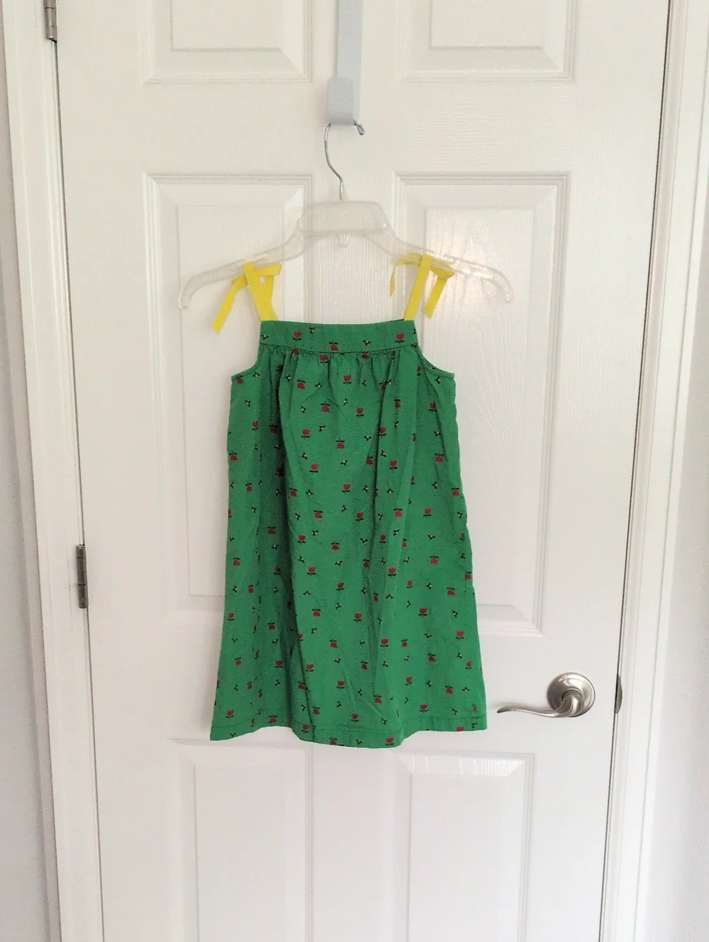 Hanna Andersson Green Shift Dress - Tulips & Bees - 120